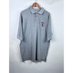 USC Trojans Short Sleeve Polo Shirt  Gray 3XL